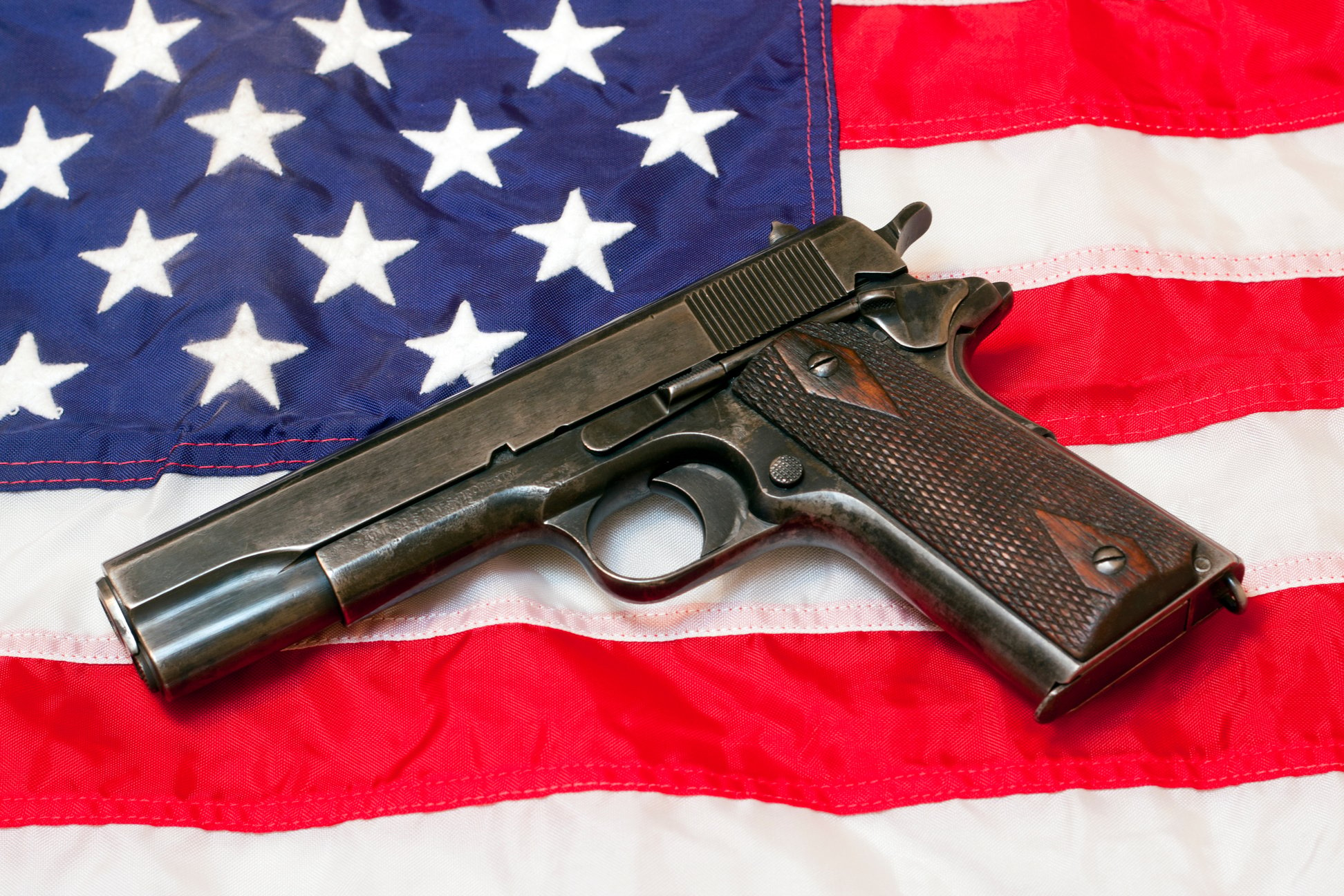 Govt Issue 1911 On US Flag