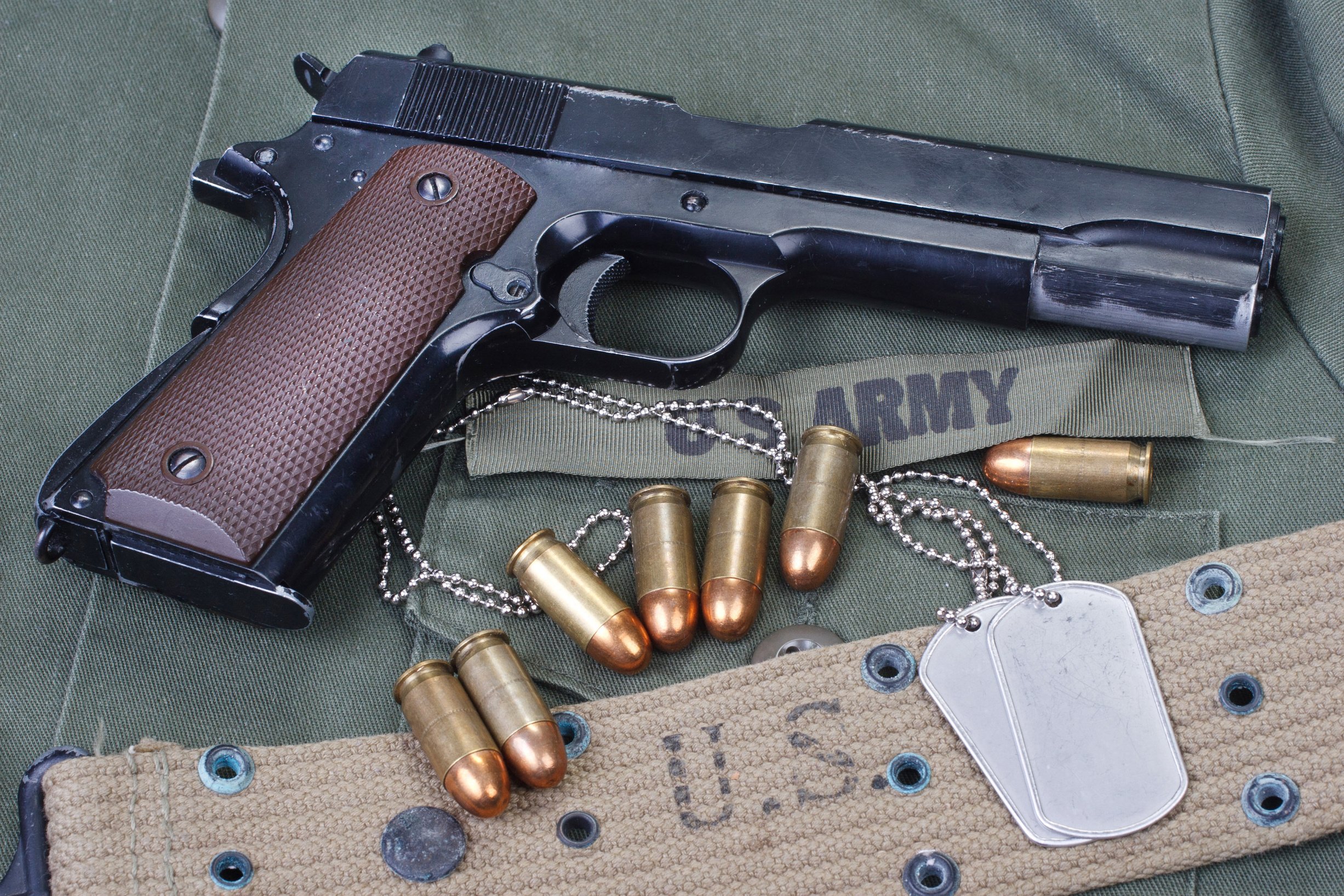 colt government M1911 with US ARMY uniform